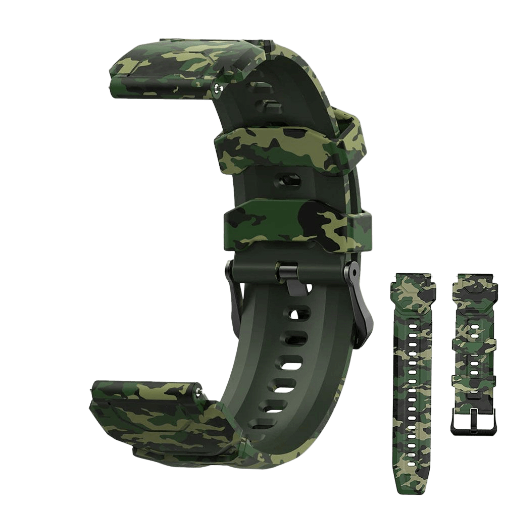 Bracelet camouflage en silicone - Vert