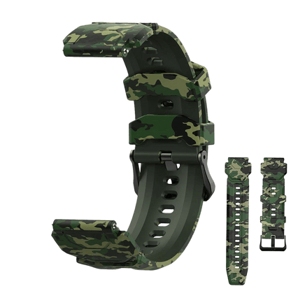 Bracelet camouflage en silicone - Vert